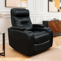 Power Recliner with Storage, Cup Holders and LED Lighting -