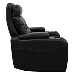 Power Recliner with Storage, Cup Holders and LED Lighting -