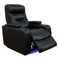 Power Recliner with Storage, Cup Holders and LED Lighting -