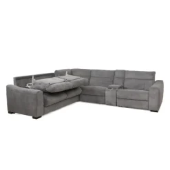 Power Reclining Sleeper Sectional with Console - 6 pcs