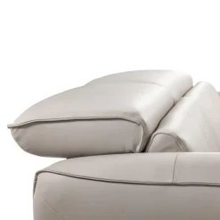 HTL Power Reclining Loveseat with Adjustable Headrests - Genuine Leather