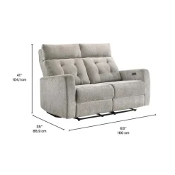 Power Reclining Loveseat with Adjustable Headrests