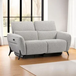 HTL Power Reclining Loveseat with Adjustable Headrests - Fabric
