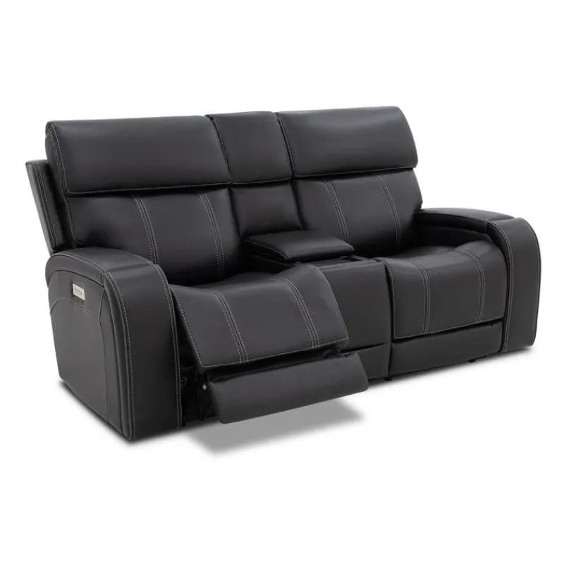 Power Reclining Loveseat with Adjustable Headrests, Console and Immersive Sound System
