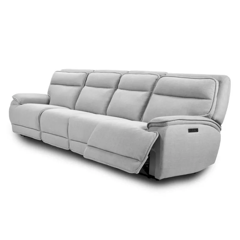 Power Reclining Modular Sofa, Adjustable Headrests and 2 Fold-Down Backrest Seats - 4 pcs