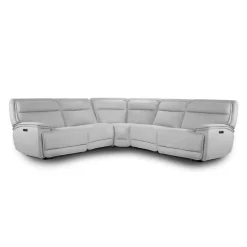 Power Reclining Modular Sectional, Adjustable Headrests and Fold-Down Backrest Seat - 5 pcs