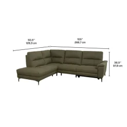 Power Reclining Sectional with Adjustable Headrest