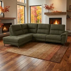Power Reclining Sectional with Adjustable Headrest