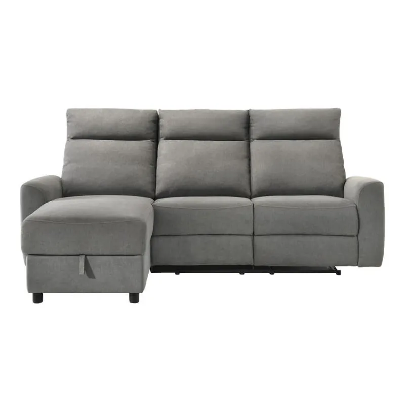 Power Reclining Sectional and Left-Side Chaise with Storage