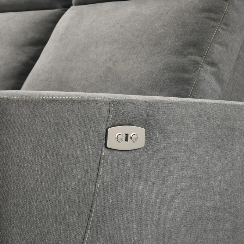 Power Reclining Sectional and Left-Side Chaise with Storage