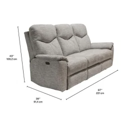 MINHAS Power Reclining Sofa - Taupe