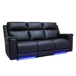Power Reclining Sofa with Massage, Heat, and Fold-Down Backrest with Built-In Sound System