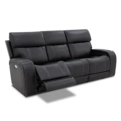 Power Reclining Sofa with Adjustable Headrests, Fold-Down Seat and Immersive Sound System