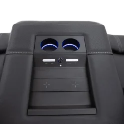 Power Reclining Sofa with Adjustable Headrests, Fold-Down Seat and Immersive Sound System