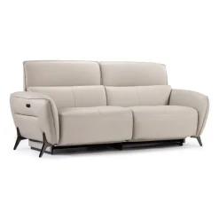 HTL Power Reclining Sofa with Adjustable Headrests - Genuine Leather