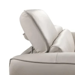 HTL Power Reclining Sofa with Adjustable Headrests - Genuine Leather