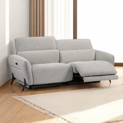 HTL Power Reclining Sofa with Adjustable Headrests - Fabric