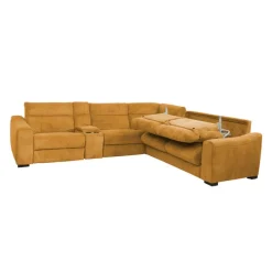 Power Reclining Sleeper Sectional with Console - 6 pcs