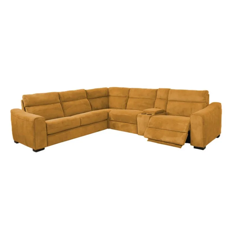Power Reclining Sleeper Sectional with Console - 6 pcs