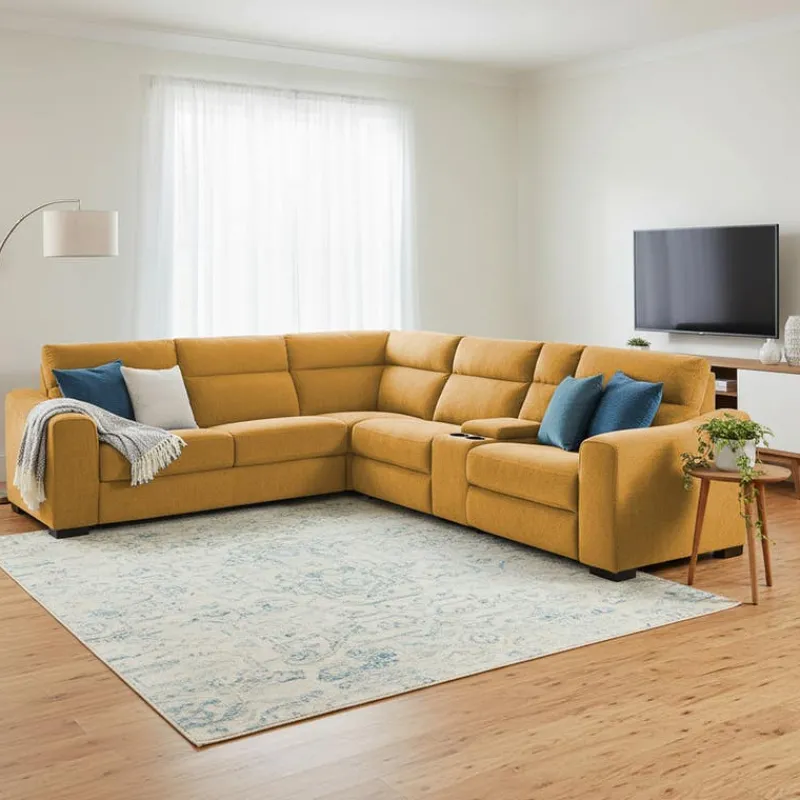 Power Reclining Sleeper Sectional with Console - 6 pcs