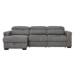 Power Sectional Bed with Sliding Seats and Storage Chaise