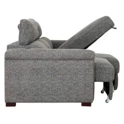 Power Sectional Bed with Sliding Seats and Storage Chaise