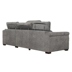 Power Sectional Bed with Sliding Seats and Storage Chaise