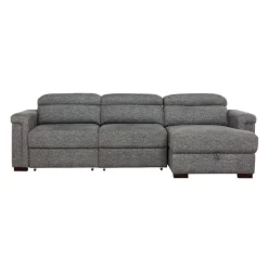 Power Sectional Bed with Sliding Seats and Storage Chaise