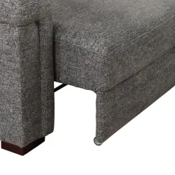 Power Sectional Bed with Sliding Seats and Storage Chaise