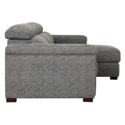 Power Sectional Bed with Sliding Seats and Storage Chaise