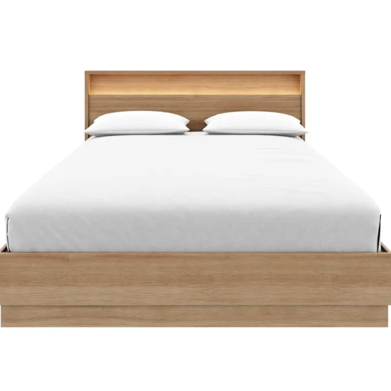 Nexera Queen Bed and Headboard with Integrated Light (60") -
