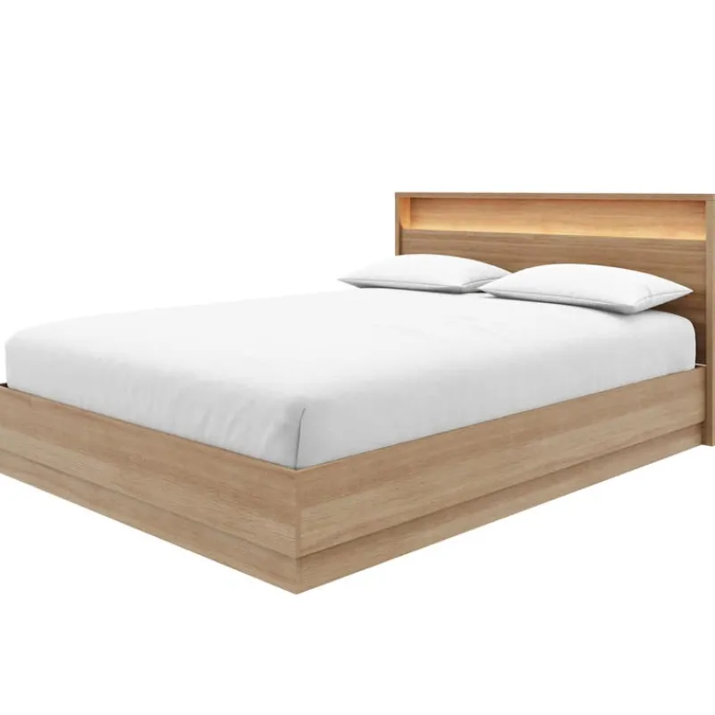 Nexera Queen Bed and Headboard with Integrated Light (60") -