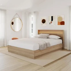 Nexera Queen Bed and Headboard with Integrated Light (60