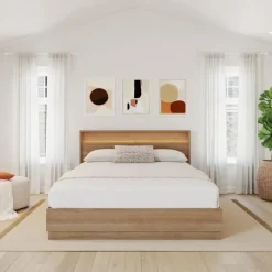 Nexera Queen Bed and Headboard with Integrated Light (60
