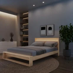Nexera Queen Bed and Headboard with Integrated Light (60") -