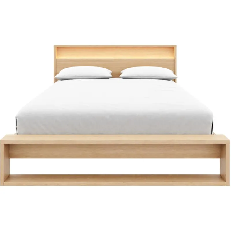 Nexera Queen Bed and Headboard with Integrated Light (60") -