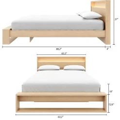 Nexera Queen Bed and Headboard with Integrated Light (60