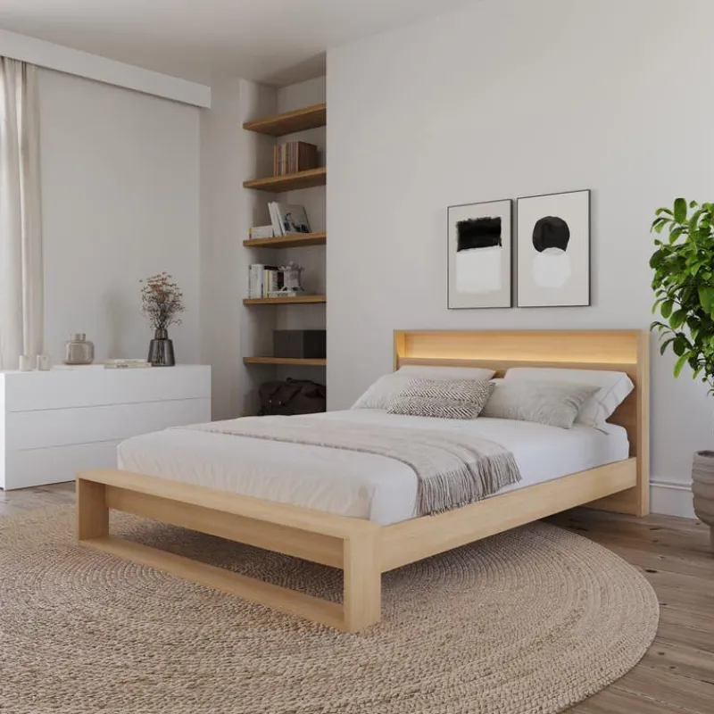 Nexera Queen Bed and Headboard with Integrated Light (60") -