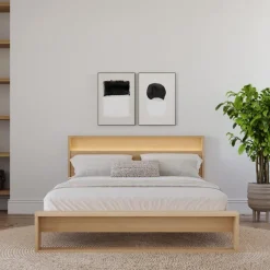 Nexera Queen Bed and Headboard with Integrated Light (60