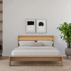 Nexera Queen Bed and Headboard with Lighting (60