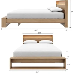 Nexera Queen Bed and Headboard with Lighting (60