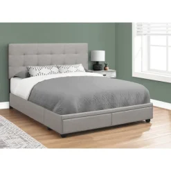 Monarch Queen Bed with 2-Drawer Storage and Headboard (60") -