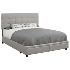 Monarch Queen Bed with 2-Drawer Storage and Headboard (60
