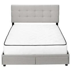 Monarch Queen Bed with 2-Drawer Storage and Headboard (60
