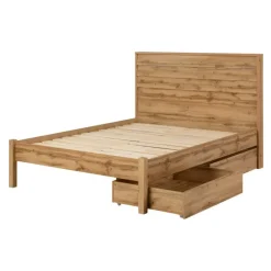 Meubles South Shore Queen Bed with 2-Drawer Storage and Headboard (60") - South Shore