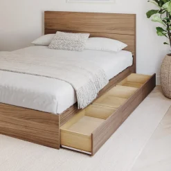 Nexera Queen Bed with 3-Drawer Storage and Headboard (60") -