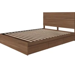 Nexera Queen Bed with 3-Drawer Storage and Headboard (60