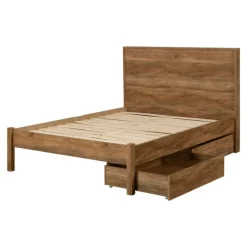 Meubles South Shore Queen Bed with 2-Drawer Storage and Headboard (60") - South Shore
