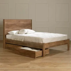 Meubles South Shore Queen Bed with 2-Drawer Storage and Headboard (60