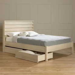 Meubles South Shore Queen Bed with 2-Drawer Storage and Headboard (60